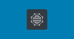 Icon Welt mit Netzwerkverbindung